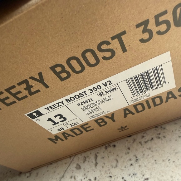 Adidas Yeezy Boost 350 V2 ISRAFI FZ5421 size 13 - Gray and Orange w box